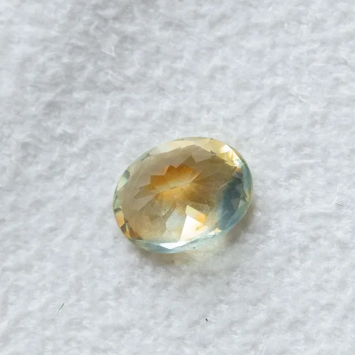 245ct Multicolor Sunrise Oval Montana Sapphire Six Prong Split Shank Ring in 14k Yellow Gold Anueva Jewelry Rings