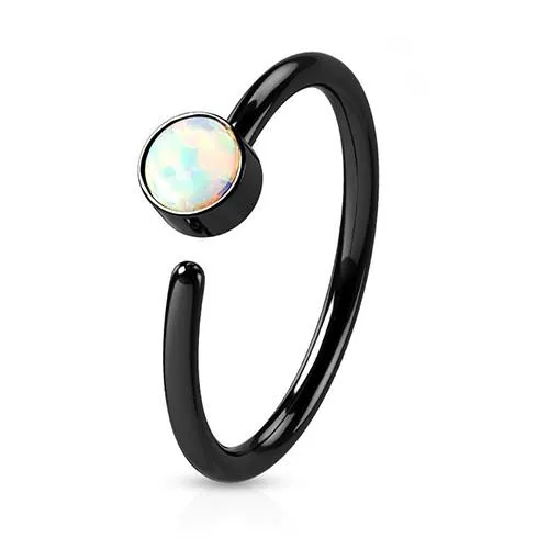 Bezel Opal Continuous Ring Tulsa Body Jewelry Rings Bezel Opal Continuous Ring Tulsa Body Jewelry Rings