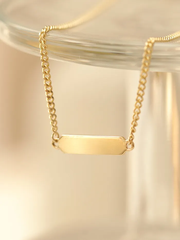 Bracelets 14K 18K Gold Stick Chain Anklet Bracelet MinimalBijoux