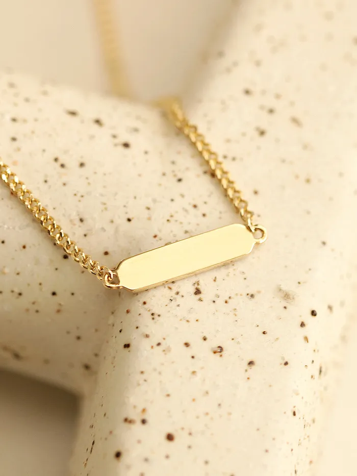 Bracelets 14K 18K Gold Stick Chain Anklet Bracelet MinimalBijoux