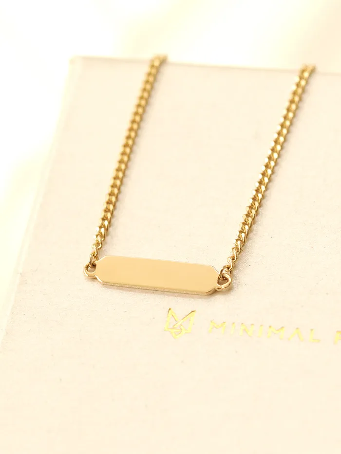 Bracelets 14K 18K Gold Stick Chain Anklet Bracelet MinimalBijoux