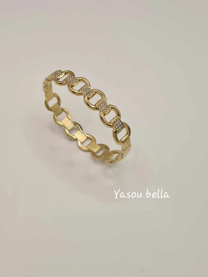Bracelets Bracelet Multi Ring Strass d 6cm Yasou Jewelry