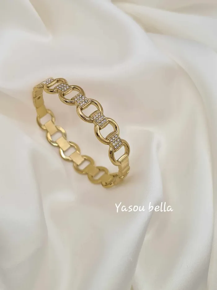 Bracelets Bracelet Multi Ring Strass d 6cm Yasou Jewelry