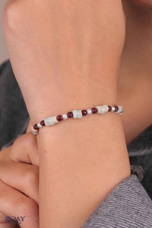Bracelets Jasper stone Bracelet KOAY Silver Store