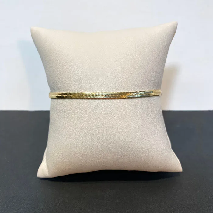 Bracelets Moriartys Gem Art 14K Yellow Gold Herringbone Bracelet