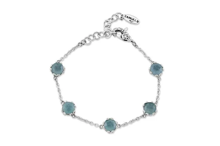 Bracelets Samuel B Glow Bracelet Aquamarine