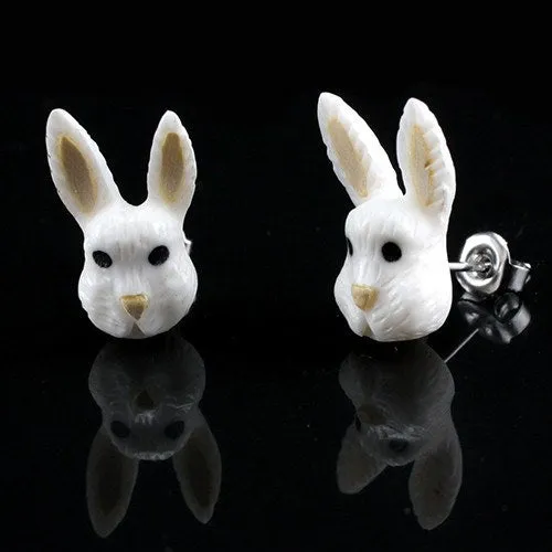 Bunny Moji Stud Earrings by Urban Star Organics Urban Star Organics Earrings