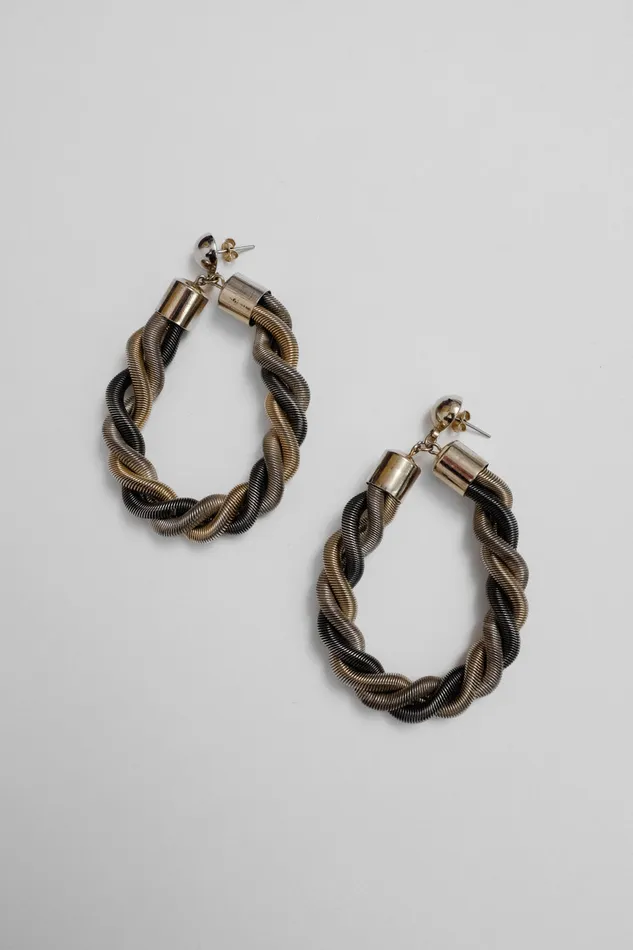 collectionno2 Earrings BOLD SILVER GOLD LOOP VINTAGE EARRINGS collectionno2 Earrings BOLD SILVER GOLD LOOP VINTAGE EARRINGS