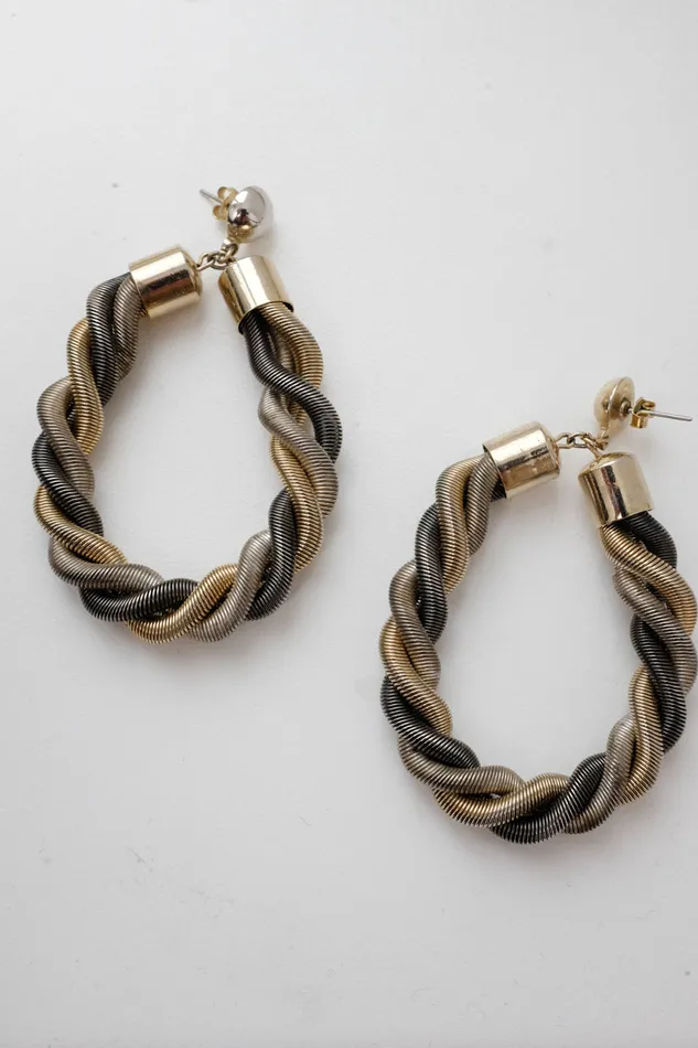 collectionno2 Earrings BOLD SILVER GOLD LOOP VINTAGE EARRINGS collectionno2 Earrings BOLD SILVER GOLD LOOP VINTAGE EARRINGS