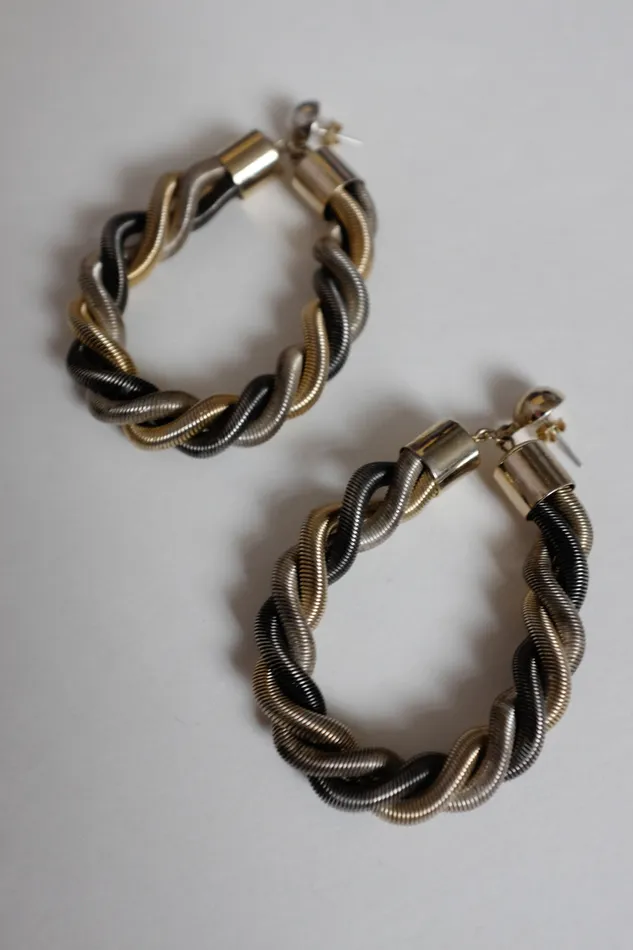 collectionno2 Earrings BOLD SILVER GOLD LOOP VINTAGE EARRINGS collectionno2 Earrings BOLD SILVER GOLD LOOP VINTAGE EARRINGS