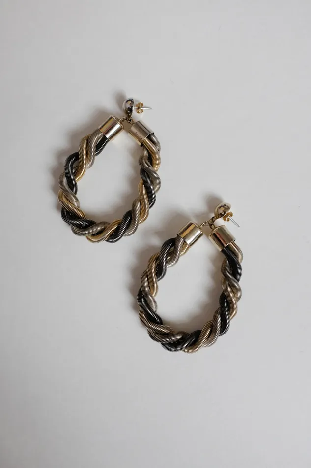 collectionno2 Earrings BOLD SILVER GOLD LOOP VINTAGE EARRINGS collectionno2 Earrings BOLD SILVER GOLD LOOP VINTAGE EARRINGS