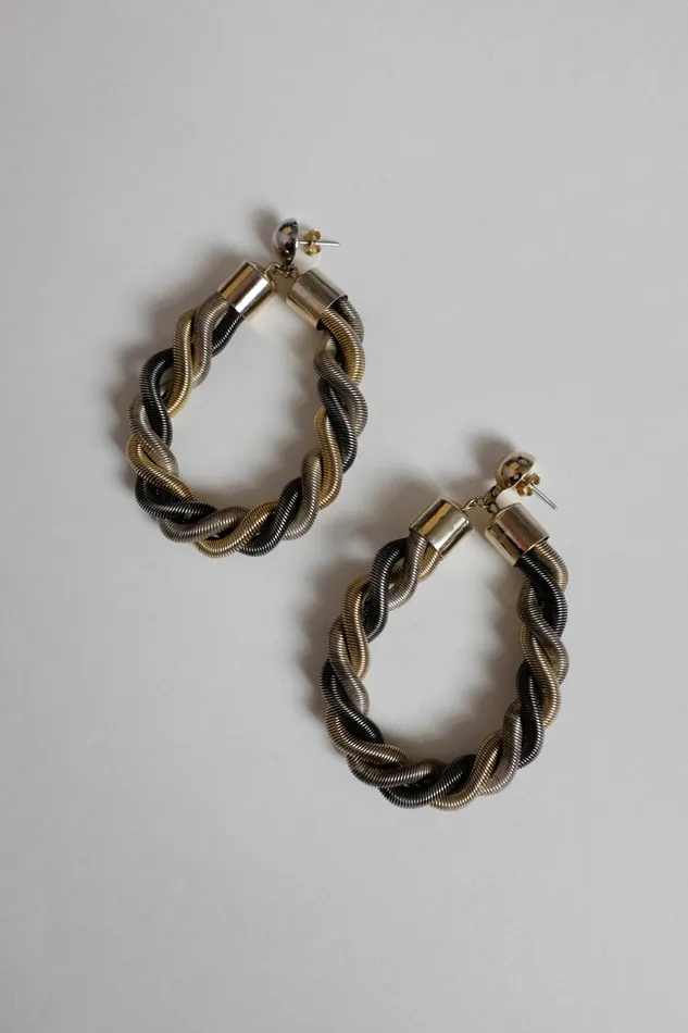 collectionno2 Earrings BOLD SILVER GOLD LOOP VINTAGE EARRINGS collectionno2 Earrings BOLD SILVER GOLD LOOP VINTAGE EARRINGS