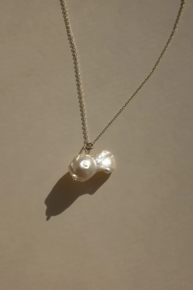 collectionno2 Necklaces VINTAGE PEARL LONG NECKLACE 925 SILVER