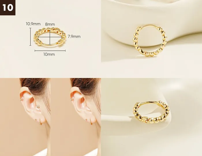 Earrings 14K Gold Bling Ring Hoop Earring MinimalBijoux