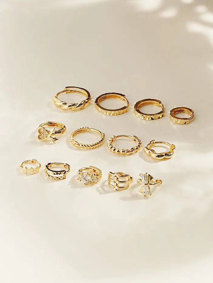 Earrings 14K Gold Bling Ring Hoop Earring MinimalBijoux