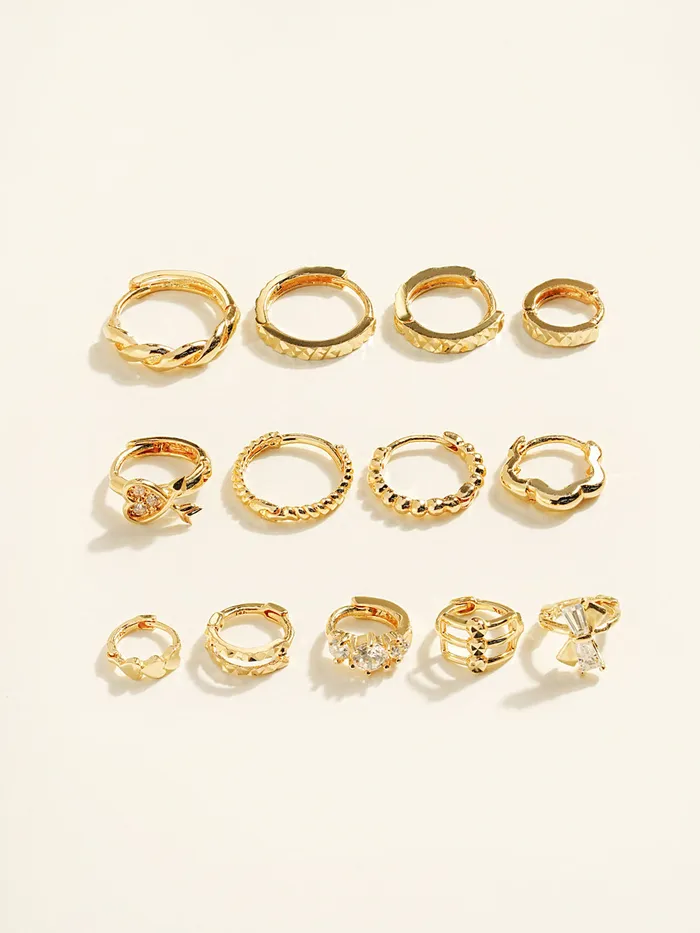Earrings 14K Gold Bling Ring Hoop Earring MinimalBijoux