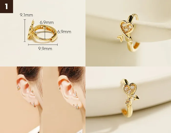 Earrings 14K Gold Bling Ring Hoop Earring MinimalBijoux