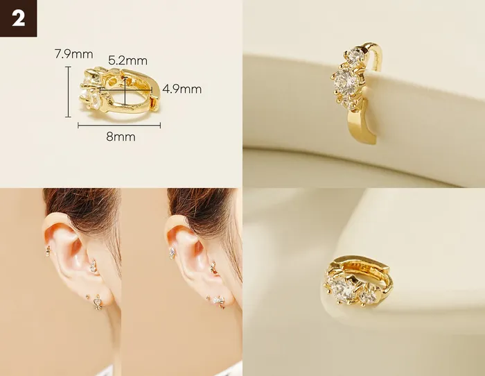 Earrings 14K Gold Bling Ring Hoop Earring MinimalBijoux