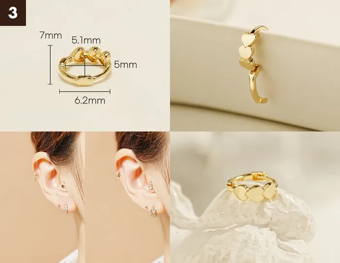 Earrings 14K Gold Bling Ring Hoop Earring MinimalBijoux