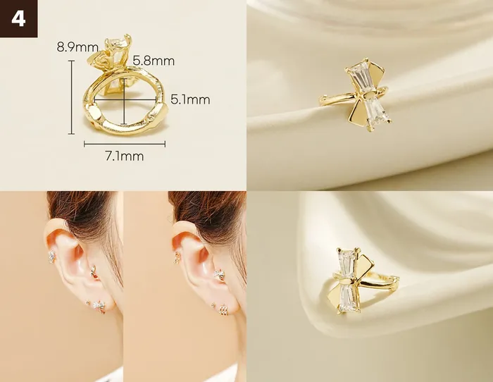Earrings 14K Gold Bling Ring Hoop Earring MinimalBijoux