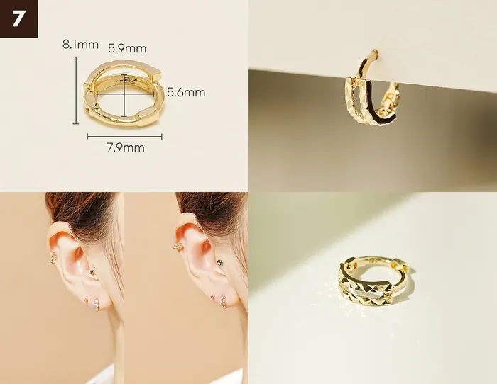 Earrings 14K Gold Bling Ring Hoop Earring MinimalBijoux