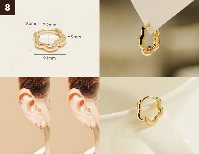 Earrings 14K Gold Bling Ring Hoop Earring MinimalBijoux