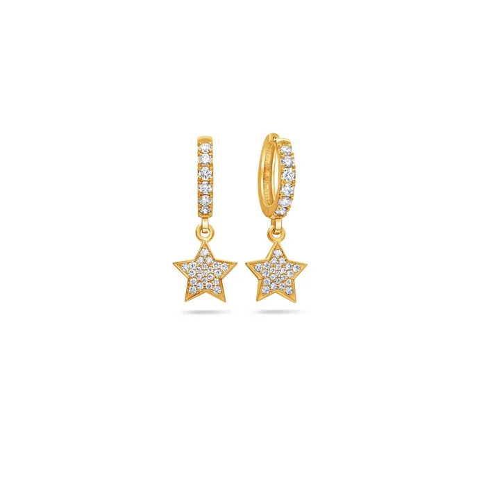 Earrings IF Co Pico Hanging Star Hoop Earrings