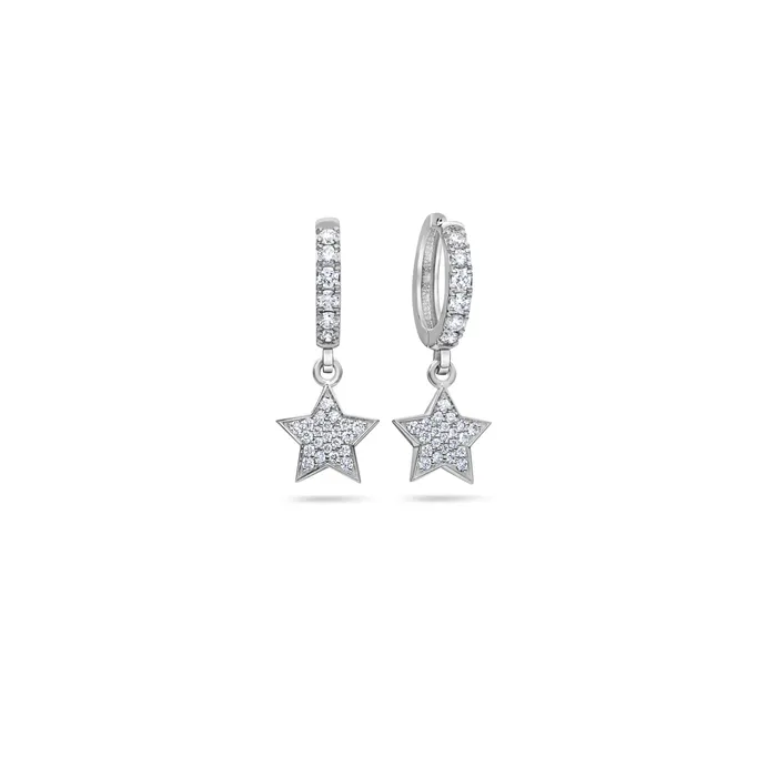 Earrings IF Co Pico Hanging Star Hoop Earrings Earrings IF Co Pico Hanging Star Hoop Earrings