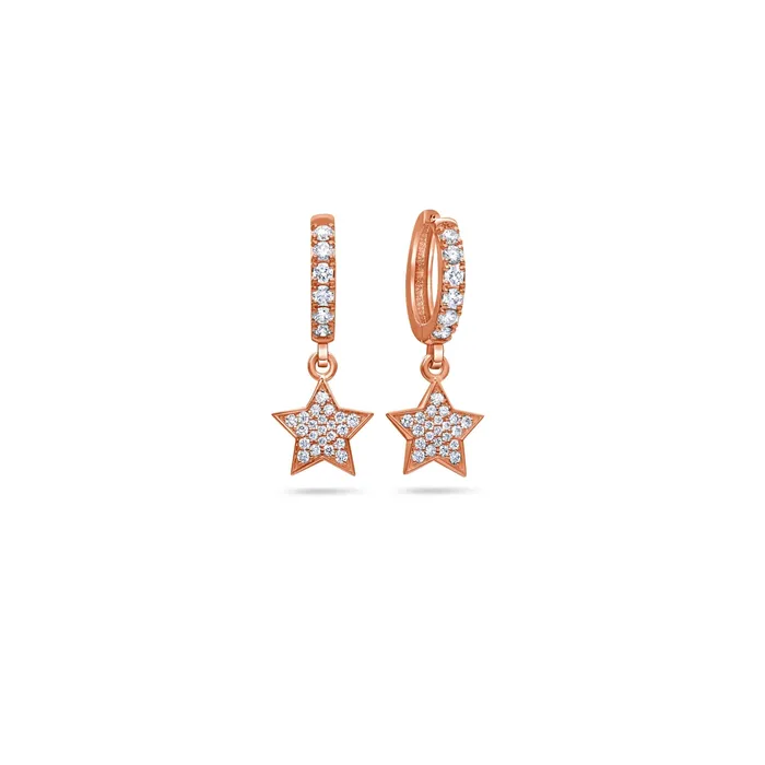 Earrings IF Co Pico Hanging Star Hoop Earrings Earrings IF Co Pico Hanging Star Hoop Earrings