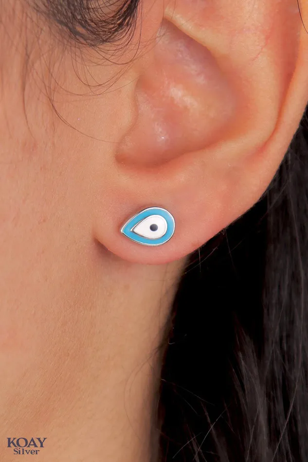 Earrings KOAY Silver Store Oval Eye Earring Earrings KOAY Silver Store Oval Eye Earring