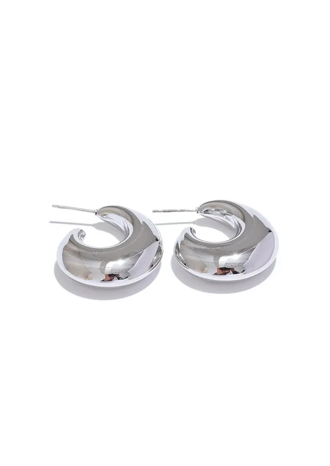Earrings Mabel Love Co CShape Chunky Hoop Earrings