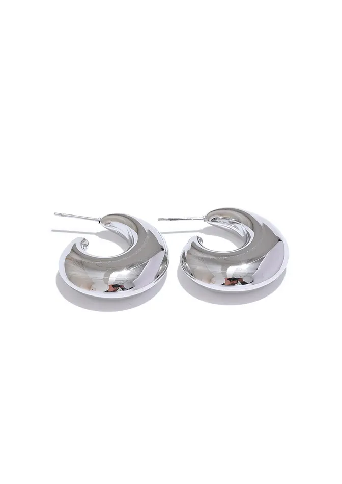 Earrings Mabel Love Co CShape Chunky Hoop Earrings