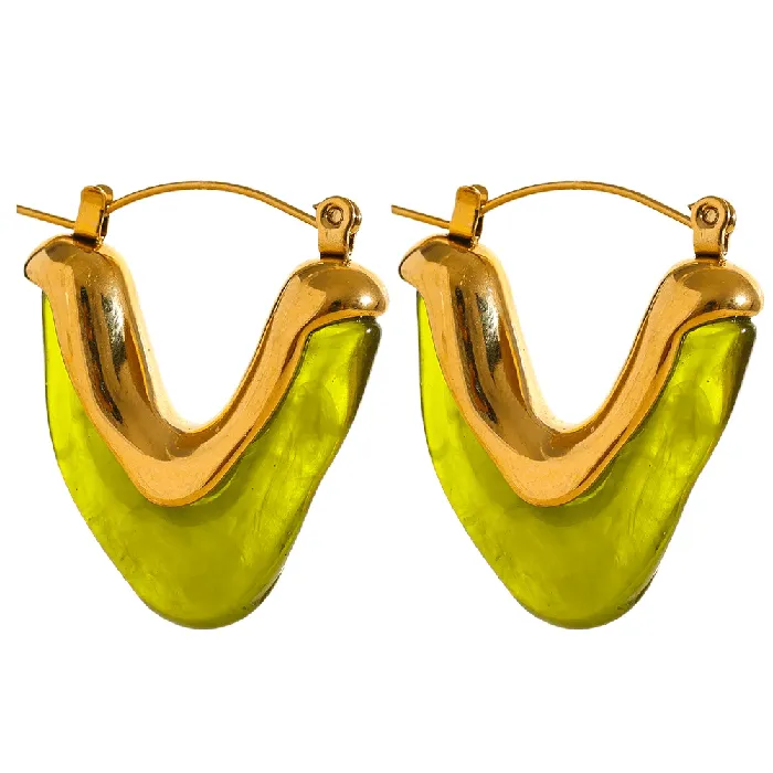 Earrings Mabel Love Co Chevron Hoop Earrings