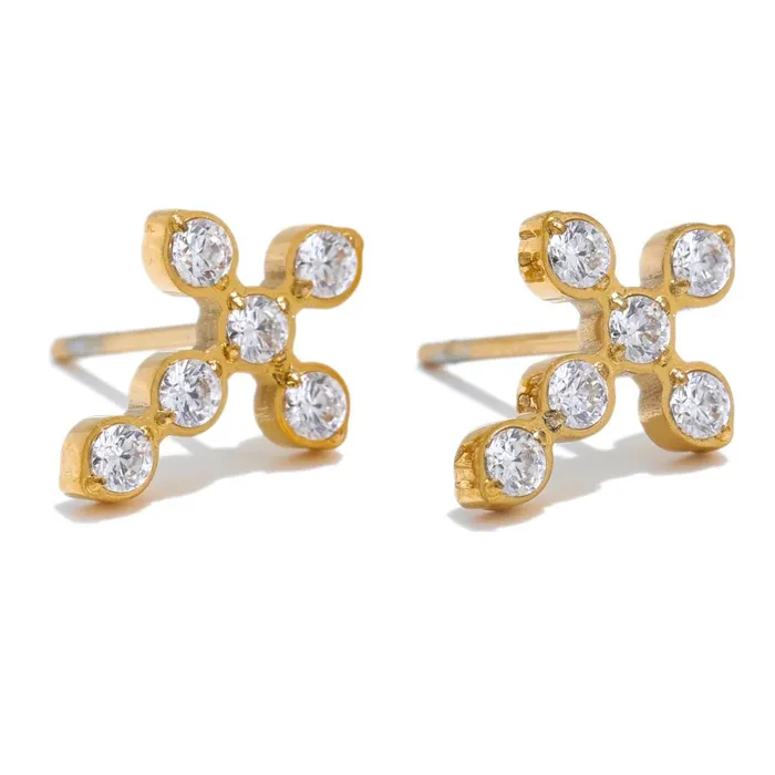 Earrings Mabel Love Co Cross Stud Earrings