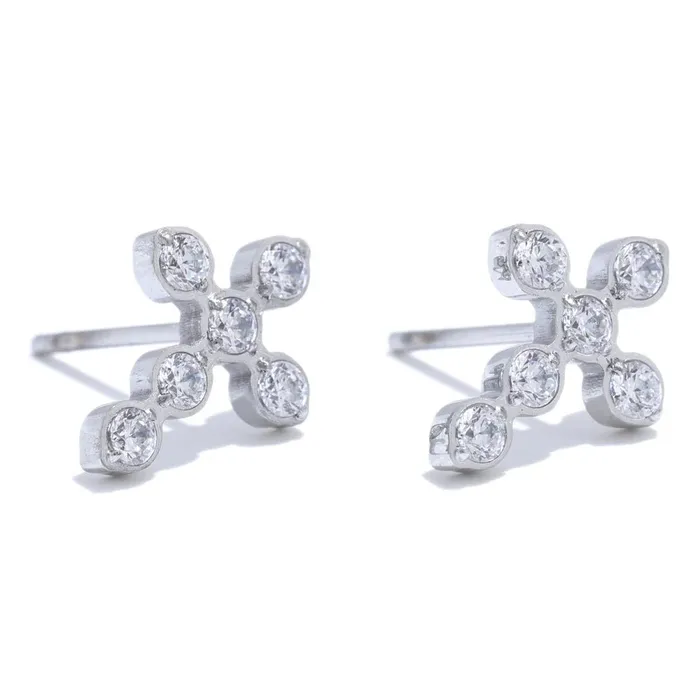 Earrings Mabel Love Co Cross Stud Earrings