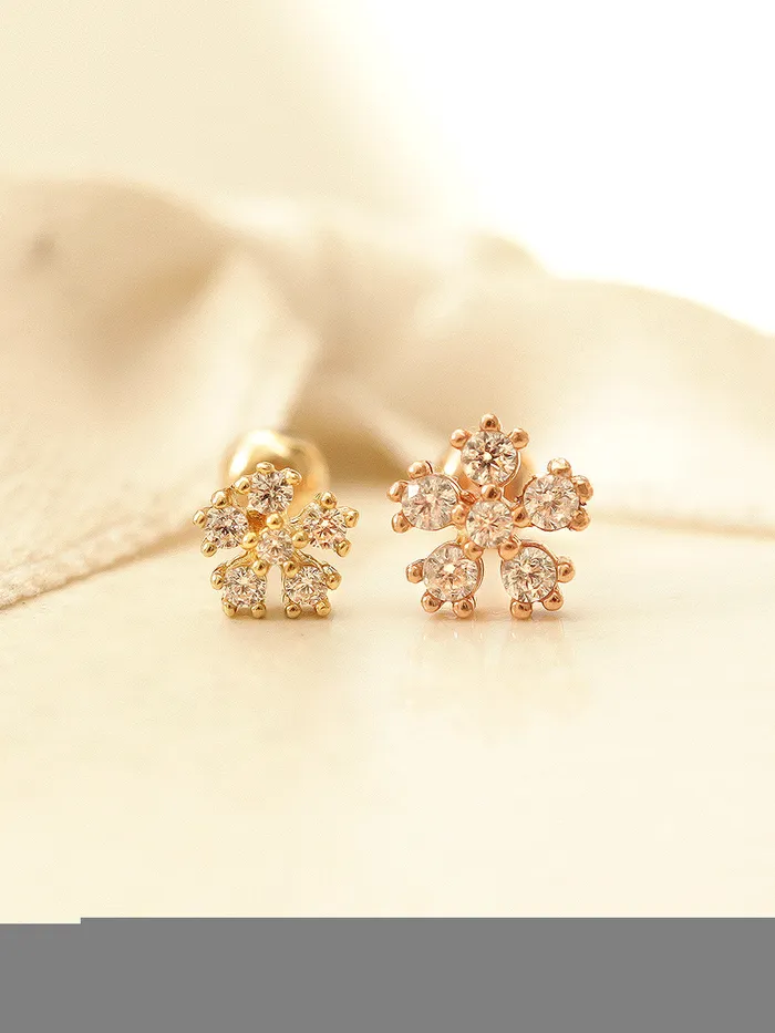 Earrings MinimalBijoux 14K Gold Daily Cosmos Cubic Cartilage Earring 20G