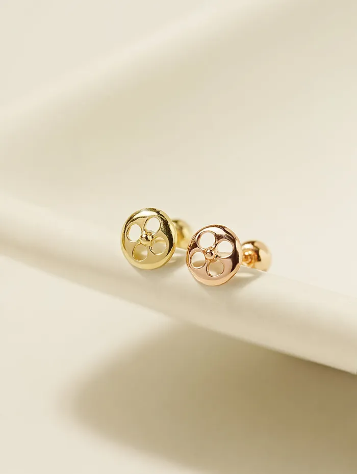 Earrings MinimalBijoux 14K Gold Sphere Flower Cartilage Earring 20G