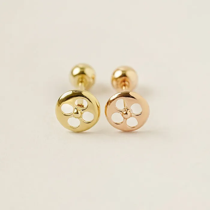 Earrings MinimalBijoux 14K Gold Sphere Flower Cartilage Earring 20G
