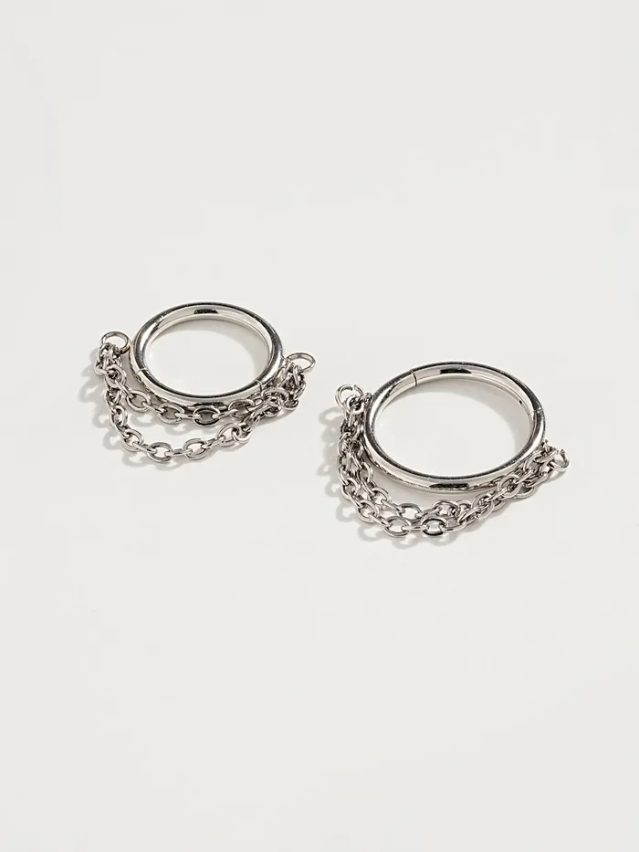 Earrings MinimalBijoux Mist Chain Cartilage Ear Hoop Piercing 16G