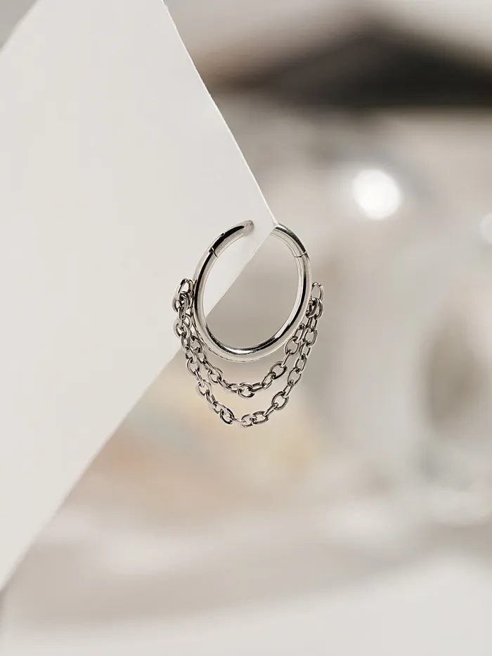 Earrings MinimalBijoux Mist Chain Cartilage Ear Hoop Piercing 16G