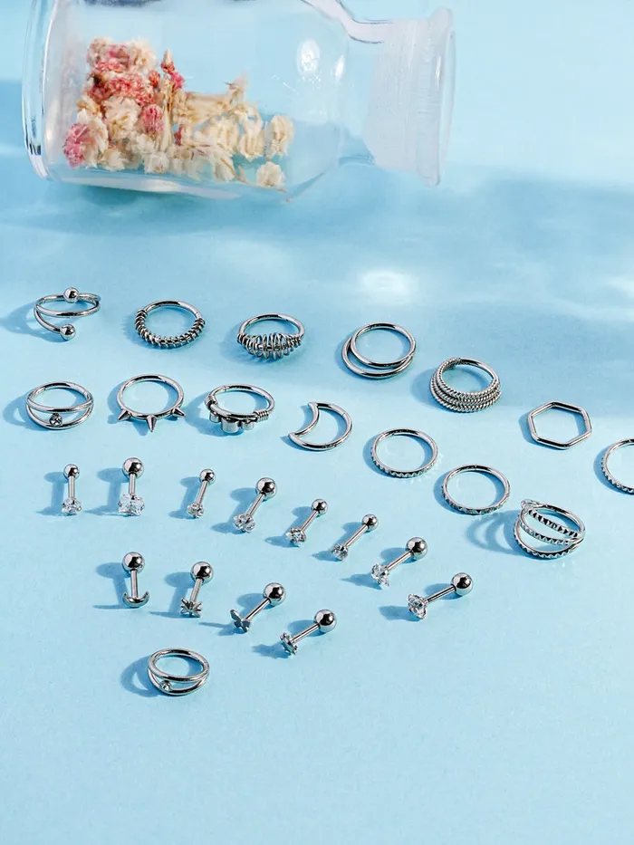 Earrings MinimalBijoux Mist Chain Cartilage Ear Hoop Piercing 16G