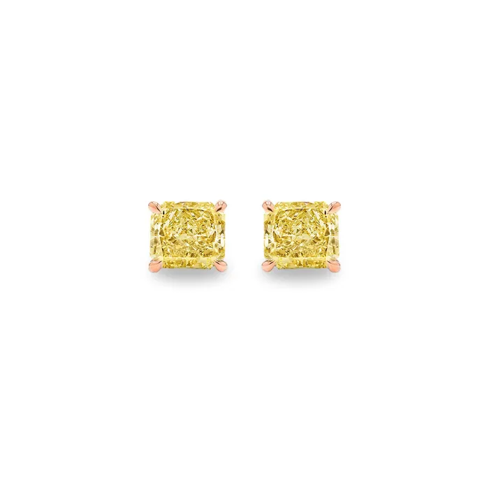 Earrings Solitaire Diamond Stud Earrings GIA Special Yellow 150 Carat Total Cushion Cut IF Co Earrings Solitaire Diamond Stud Earrings GIA Special Yellow 150 Carat Total Cushion Cut IF Co