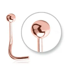 Earrings Tulsa Body Jewelry Ball Rose Gold Nostril Screw