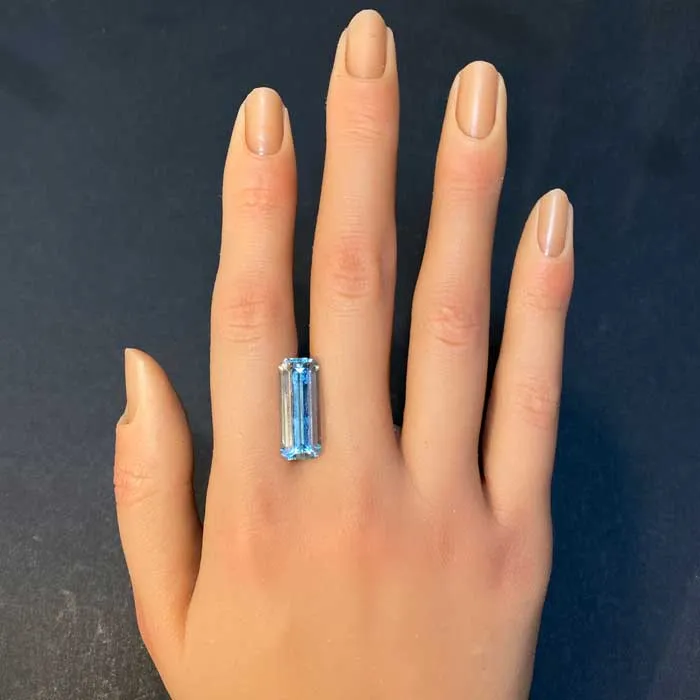 Emerald Cut Aquamarine 849 Carats vendorunknown Earrings