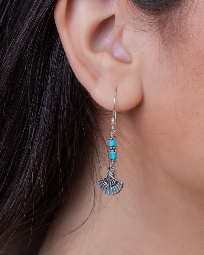 KOAY Silver Store Lotus Turquoise Earring Earrings