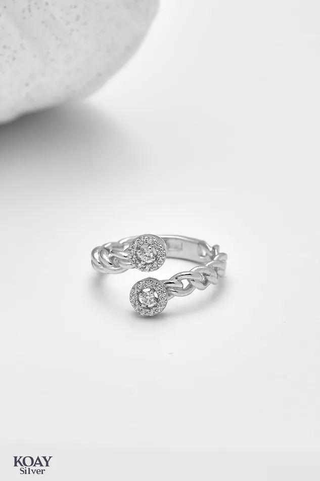 KOAY Silver Store Rings Zircon Gourmet Ring 02