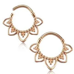 Lotus Hinged Segment Ring Tulsa Body Jewelry Rings