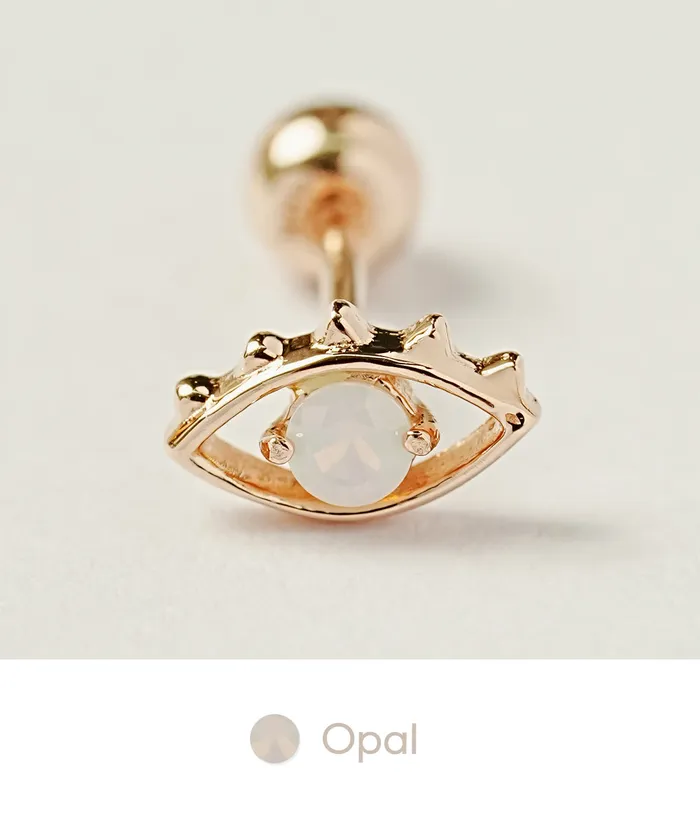 MinimalBijoux 14K Gold Color Cubic Evil Eye Cartilage Earring 20G18G16G Earrings