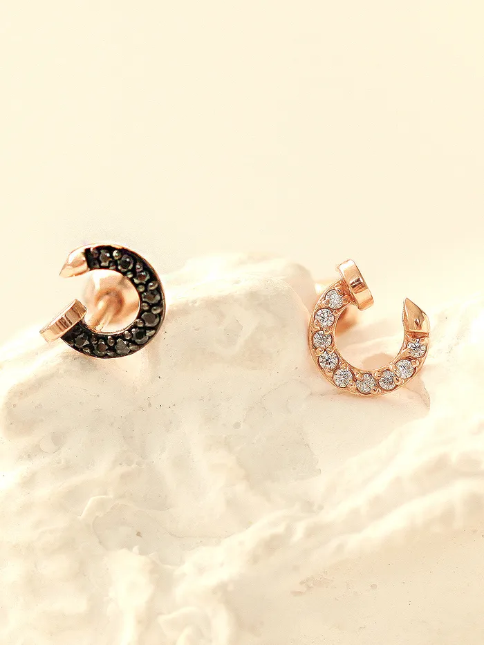 MinimalBijoux 14K Gold Cubic Nail Cartilage Earring 18G16G Earrings