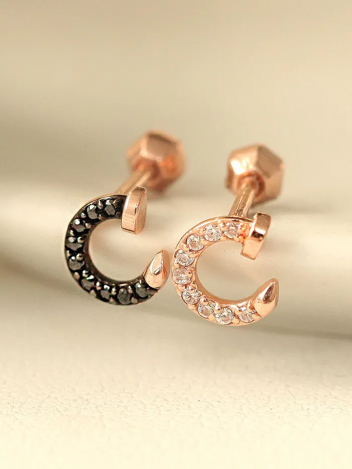 MinimalBijoux 14K Gold Cubic Nail Cartilage Earring 18G16G Earrings